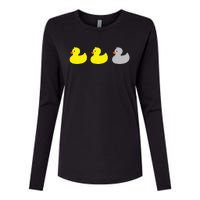 Duck Duck Gray Duck Funny Minnesota Womens Cotton Relaxed Long Sleeve T-Shirt