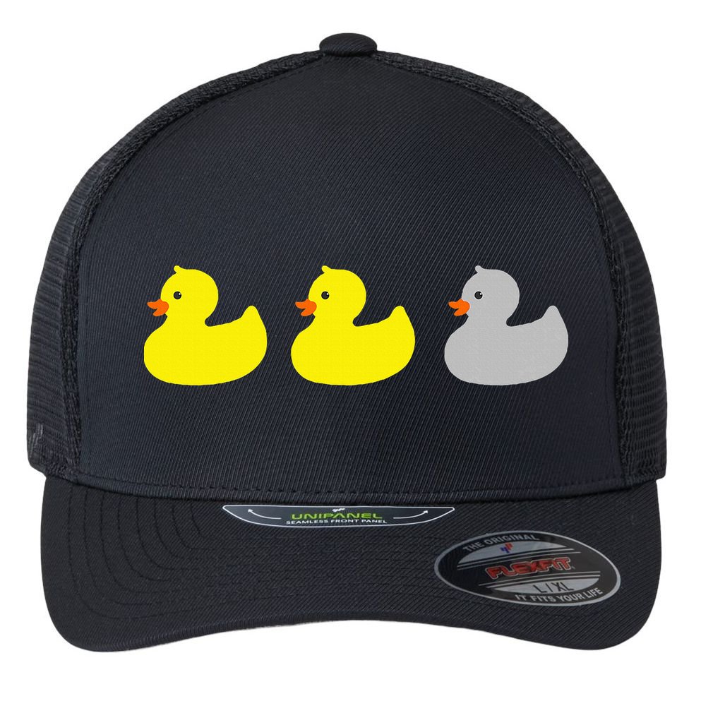 Duck Duck Gray Duck Funny Minnesota Flexfit Unipanel Trucker Cap