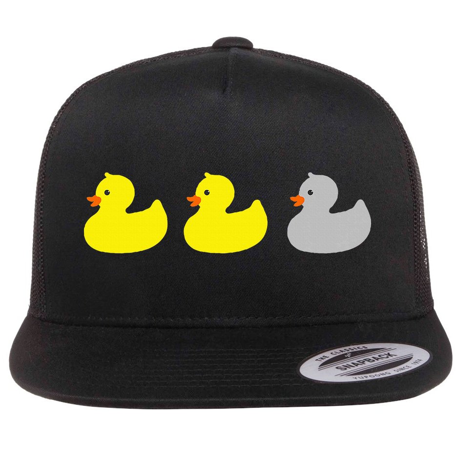 Duck Duck Gray Duck Funny Minnesota Flat Bill Trucker Hat