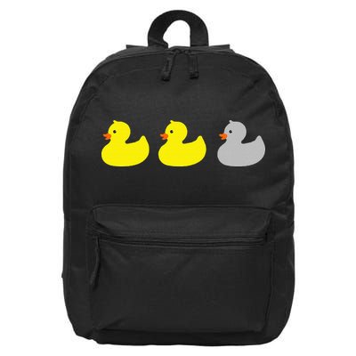 Duck Duck Gray Duck Funny Minnesota 16 in Basic Backpack