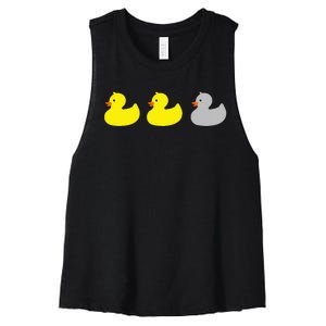 Duck Duck Gray Duck Funny Minnesota Women's Racerback Cropped Tank