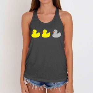 Duck Duck Gray Duck Funny Minnesota Women's Knotted Racerback Tank