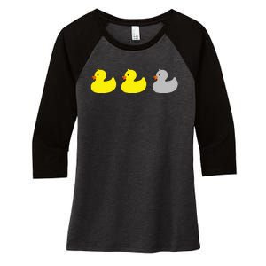 Duck Duck Gray Duck Funny Minnesota Women's Tri-Blend 3/4-Sleeve Raglan Shirt