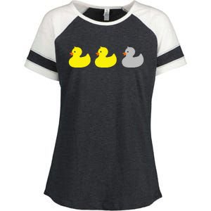 Duck Duck Gray Duck Funny Minnesota Enza Ladies Jersey Colorblock Tee