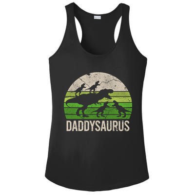 Daddy Dinosaur Gift Daddysaurus Rex 4 Cool Gift Cool Gift Ladies PosiCharge Competitor Racerback Tank