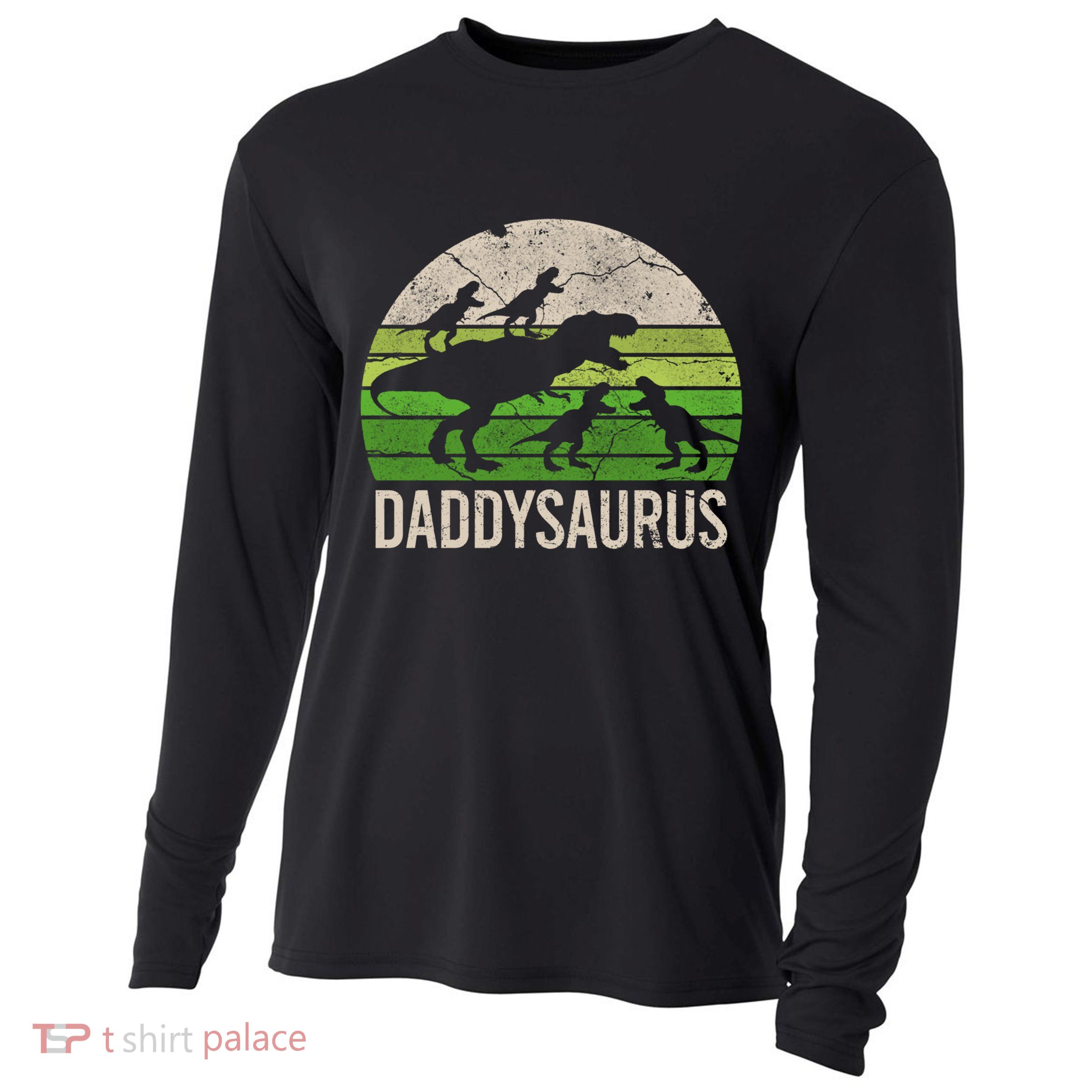 Daddy Dinosaur Gift Daddysaurus Rex 4 Cool Gift Cool Gift Cooling Performance Long Sleeve Crew