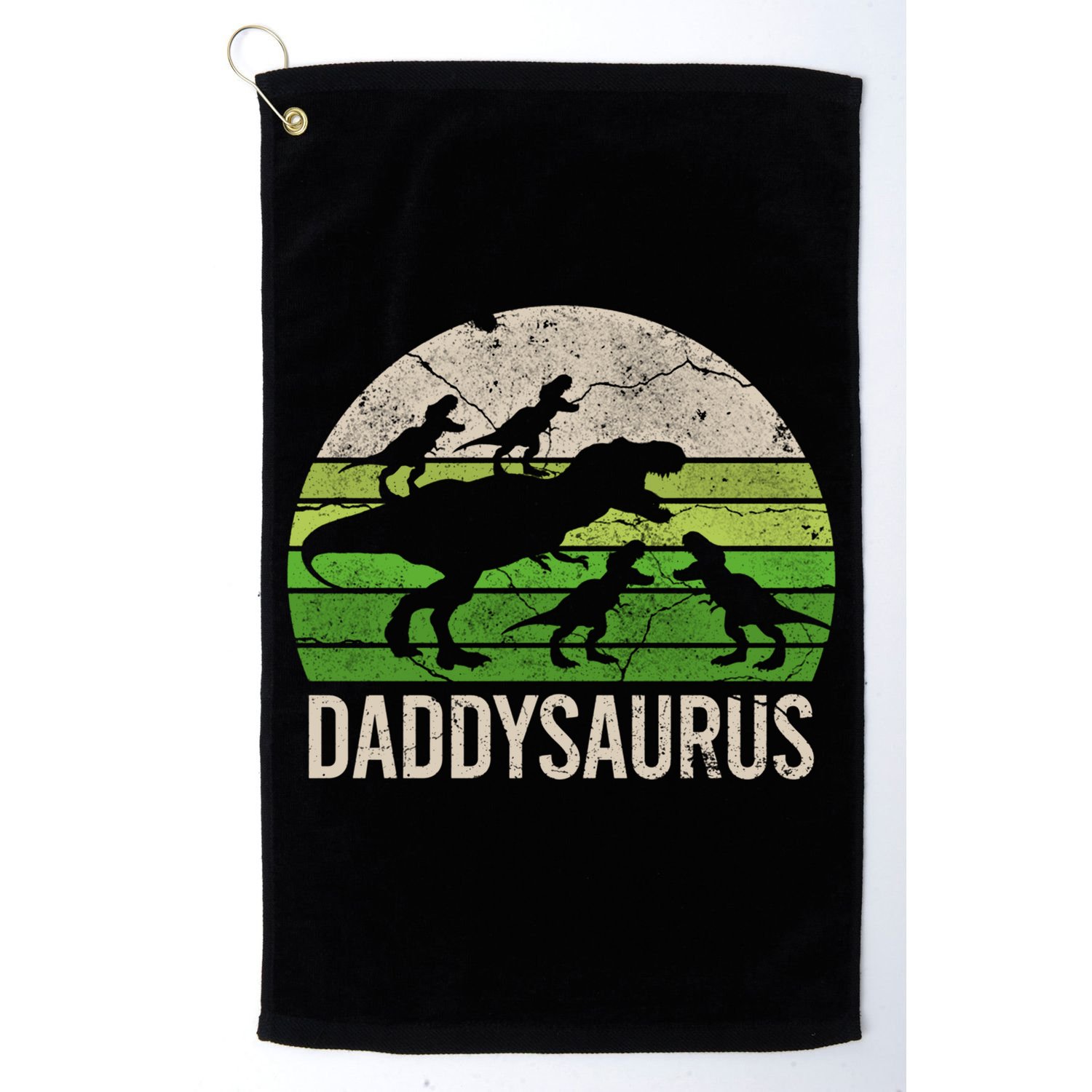 Daddy Dinosaur Gift Daddysaurus Rex 4 Cool Gift Cool Gift Golf Towel