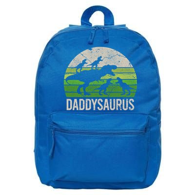 Daddy Dinosaur Gift Daddysaurus Rex 4 Cool Gift Cool Gift 16 in Basic Backpack