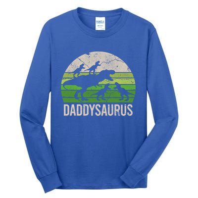 Daddy Dinosaur Gift Daddysaurus Rex 4 Cool Gift Cool Gift Tall Long Sleeve T-Shirt