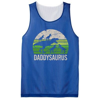 Daddy Dinosaur Gift Daddysaurus Rex 4 Cool Gift Cool Gift Mesh Reversible Basketball Jersey Tank