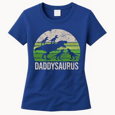 Daddy Dinosaur Gift Daddysaurus Rex 4 Cool Gift Cool Gift Womens T-Shirt
