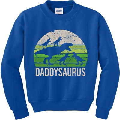Daddy Dinosaur Gift Daddysaurus Rex 4 Cool Gift Cool Gift Kids Sweatshirt