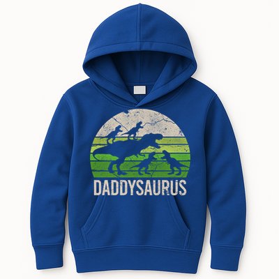 Daddy Dinosaur Gift Daddysaurus Rex 4 Cool Gift Cool Gift Kids Hoodie
