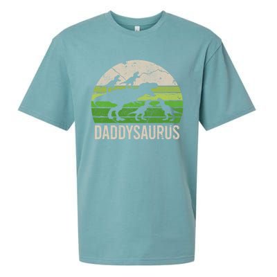 Daddy Dinosaur Gift Daddysaurus Rex 4 Cool Gift Cool Gift Sueded Cloud Jersey T-Shirt