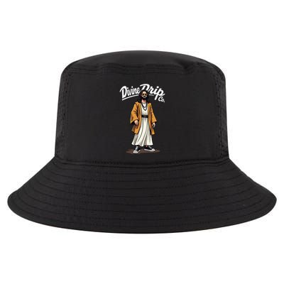 Divine Drip Gen Z Slang He Is Rizzen Funny Jesus Meme .Png Cool Comfort Performance Bucket Hat