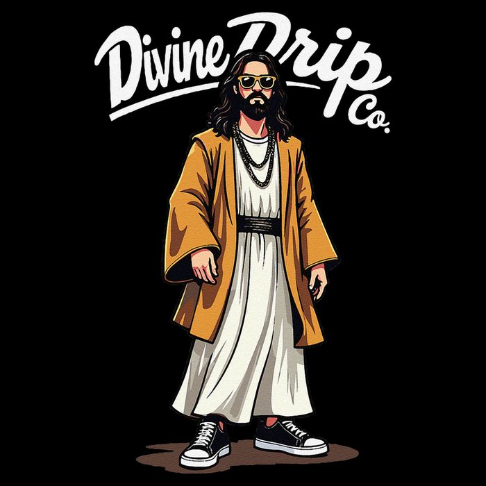 Divine Drip Gen Z Slang He Is Rizzen Funny Jesus Meme .Png Drawstring Bag