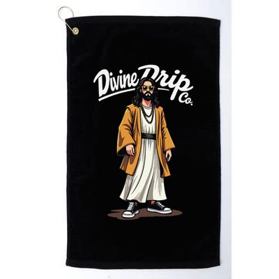 Divine Drip Gen Z Slang He Is Rizzen Funny Jesus Meme .Png Golf Towel