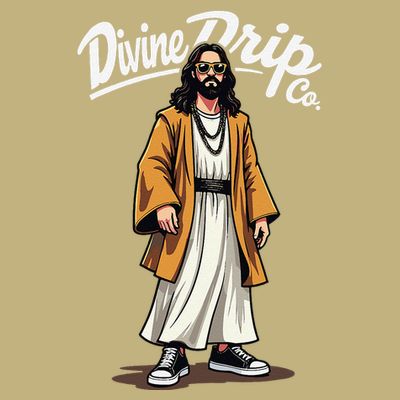 Divine Drip Gen Z Slang He Is Rizzen Funny Jesus Meme .Png T-Shirt