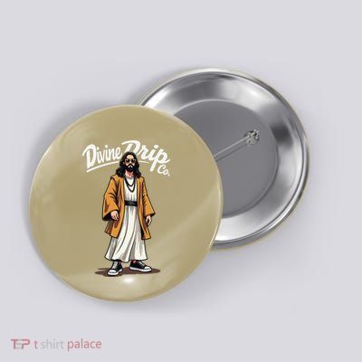 Divine Drip Gen Z Slang He Is Rizzen Funny Jesus Meme .Png Button