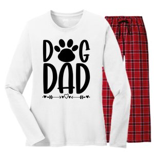 Dog Dad Gift Women's Long Sleeve Flannel Pajama Set 