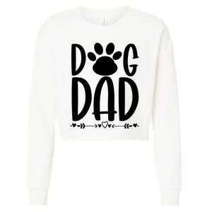 Dog Dad Gift Cropped Pullover Crew