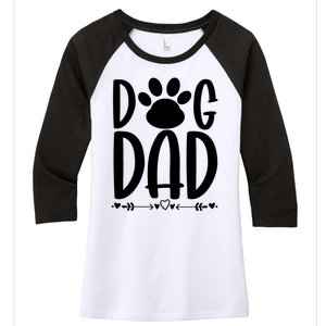 Dog Dad Gift Women's Tri-Blend 3/4-Sleeve Raglan Shirt