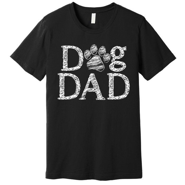 Dog Dad Graphic Father`s Day Dog Lover Premium T-Shirt