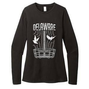 Delaware Disc Golf Player Breaking Chains Birdie Gift Womens CVC Long Sleeve Shirt