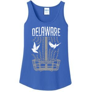 Delaware Disc Golf Player Breaking Chains Birdie Gift Ladies Essential Tank