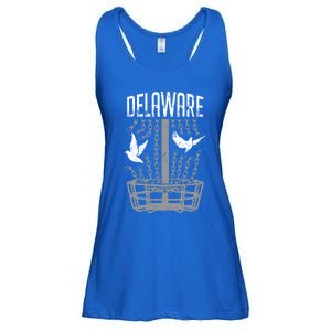 Delaware Disc Golf Player Breaking Chains Birdie Gift Ladies Essential Flowy Tank