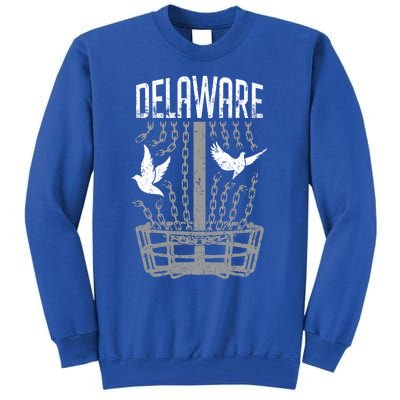 Delaware Disc Golf Player Breaking Chains Birdie Gift Tall Sweatshirt