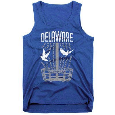 Delaware Disc Golf Player Breaking Chains Birdie Gift Tank Top