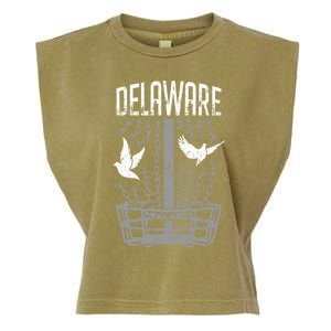 Delaware Disc Golf Player Breaking Chains Birdie Gift Garment-Dyed Women's Muscle Tee