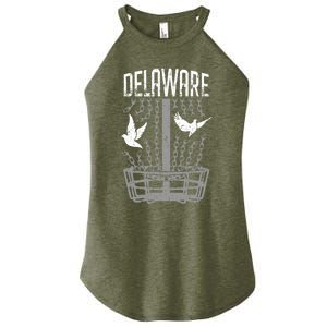 Delaware Disc Golf Player Breaking Chains Birdie Gift Women's Perfect Tri Rocker Tank