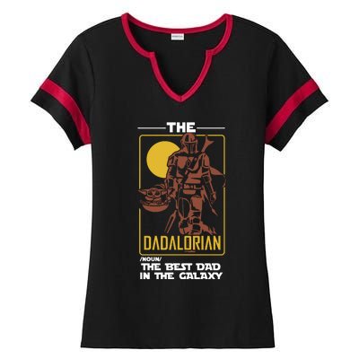 Dadalorian Dad Gift Father's Day Gift For Dad Father's Day Gift Ladies Halftime Notch Neck Tee