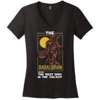 Dadalorian Dad Gift Father's Day Gift For Dad Father's Day Gift Women's V-Neck T-Shirt