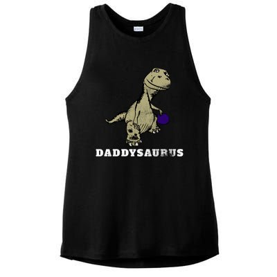 Dinosaur Daddysaurus Gift Ladies PosiCharge Tri-Blend Wicking Tank