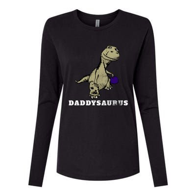 Dinosaur Daddysaurus Gift Womens Cotton Relaxed Long Sleeve T-Shirt