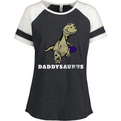 Dinosaur Daddysaurus Gift Enza Ladies Jersey Colorblock Tee