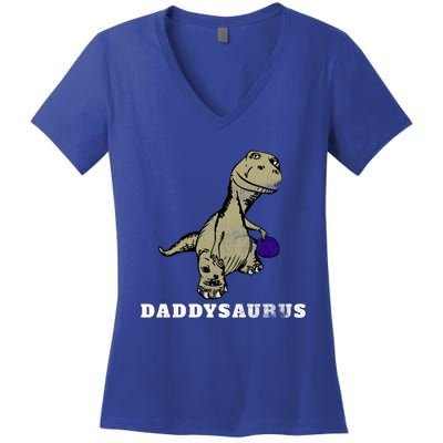 Dinosaur Daddysaurus Gift Women's V-Neck T-Shirt