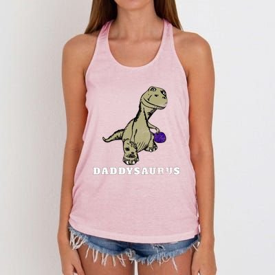 Dinosaur Daddysaurus Gift Women's Knotted Racerback Tank