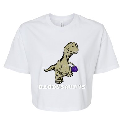 Dinosaur Daddysaurus Gift Bella+Canvas Jersey Crop Tee