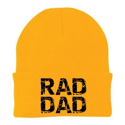 Distressed Dad Gift Retro FatherS Day Quote Vintage Rad Dad Gift Knit Cap Winter Beanie