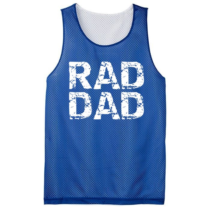 Distressed Dad Gift Retro FatherS Day Quote Vintage Rad Dad Gift Mesh Reversible Basketball Jersey Tank