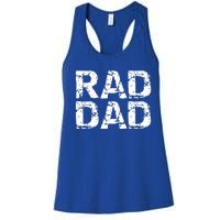 Distressed Dad Gift Retro FatherS Day Quote Vintage Rad Dad Gift Women's Racerback Tank