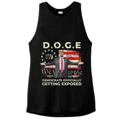 Doge Democrats Getting Exposed Trump 2025 Ladies PosiCharge Tri-Blend Wicking Tank