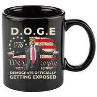 Doge Democrats Getting Exposed Trump 2025 11oz C Handle Ceramic Mug