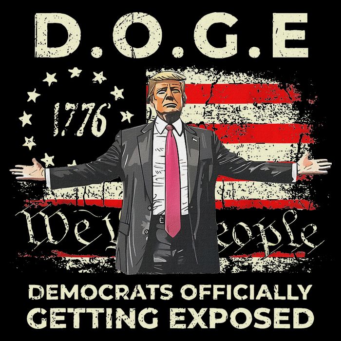 Doge Democrats Getting Exposed Trump 2025 Drawstring Bag