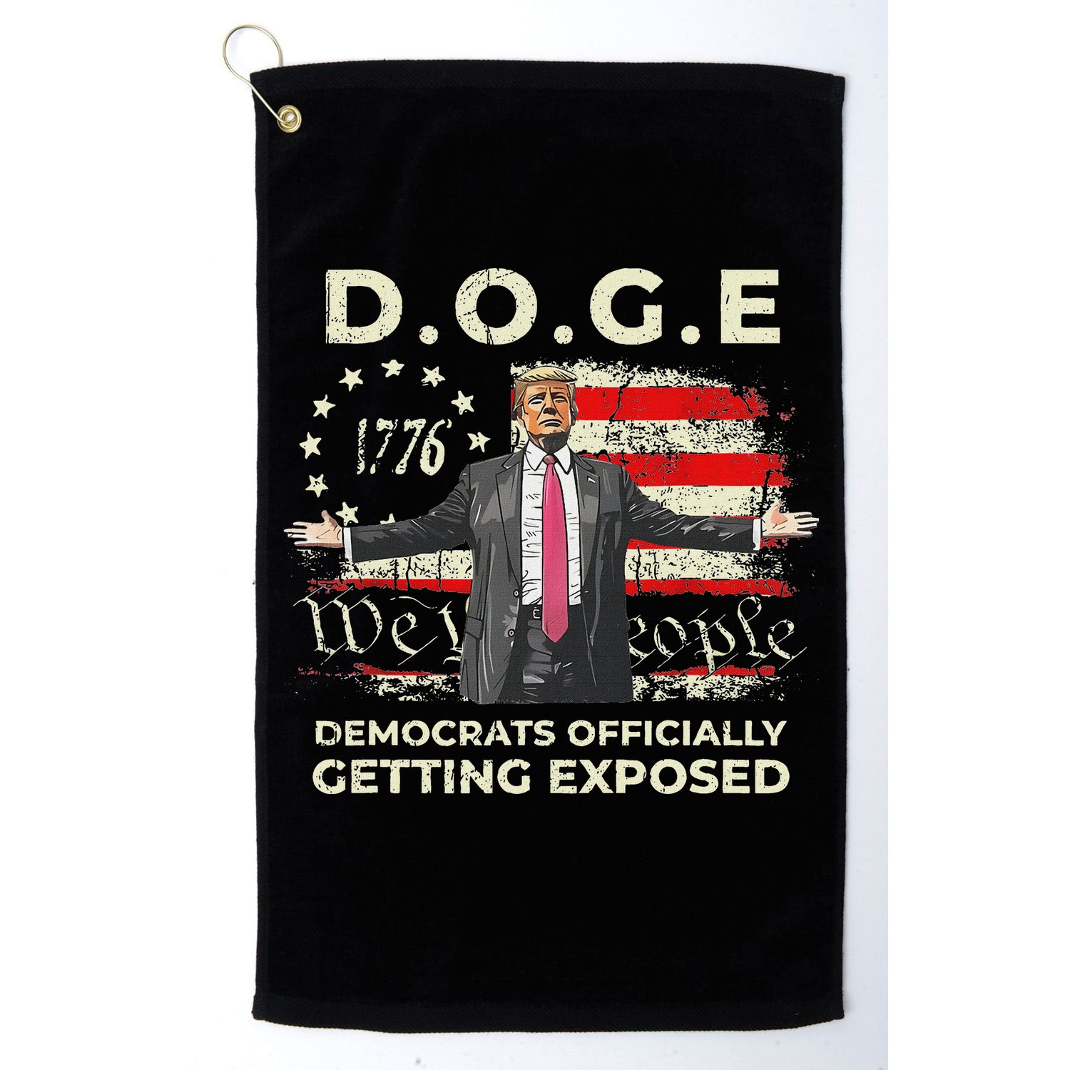 Doge Democrats Getting Exposed Trump 2025 Golf Towel