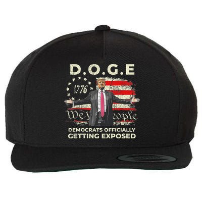 Doge Democrats Getting Exposed Trump 2025 Wool Snapback Cap
